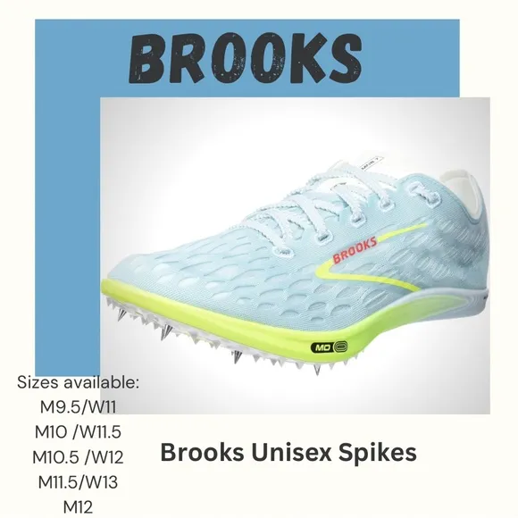 💥 Brooks ELMN8 Spikes, Track &amp; Field, Track Shoes, Cross Country | Womens 11.5