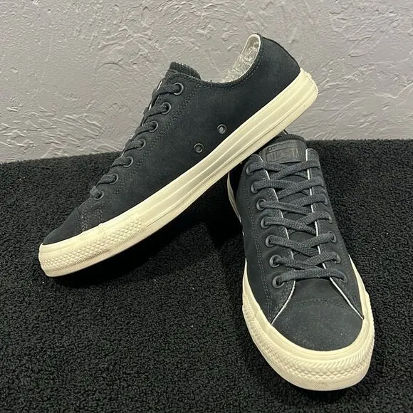🔥🔥 CONVERSE ALL-STAR CTAS OX Black Nubuck Suede Sneaker Shoes Men Sz 10.5 - EU