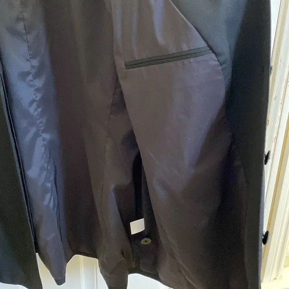 🖤 Nordstrom Encore Black Stretch Wool 4 Hidden-Button Blazer/Jacket, Plus 18W