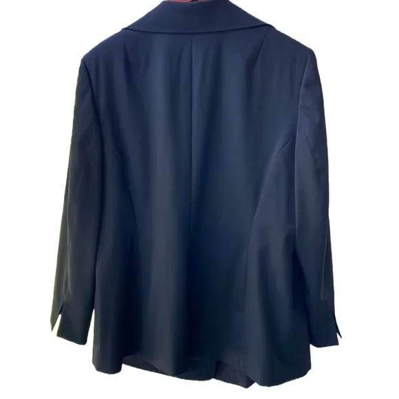 🖤 Nordstrom Encore Black Stretch Wool 4 Hidden-Button Blazer/Jacket, Plus 18W