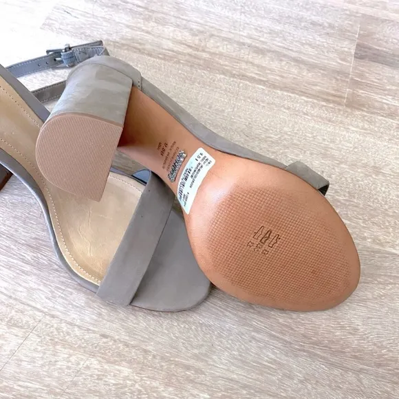 🌲 Schutz Enida 4&quot; Sandal Heel in Mouse Brown Tan Beige 9.5