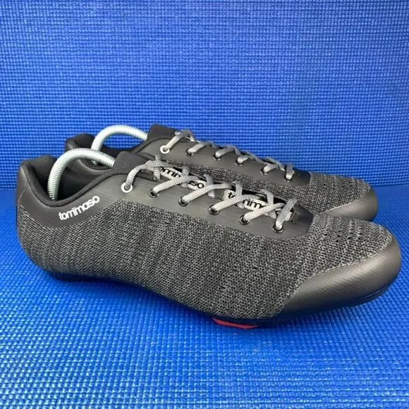 🔴 TOMMASO STRADA ARIA Men`s Size 13 Black Knit Athletic Cycling Shoes