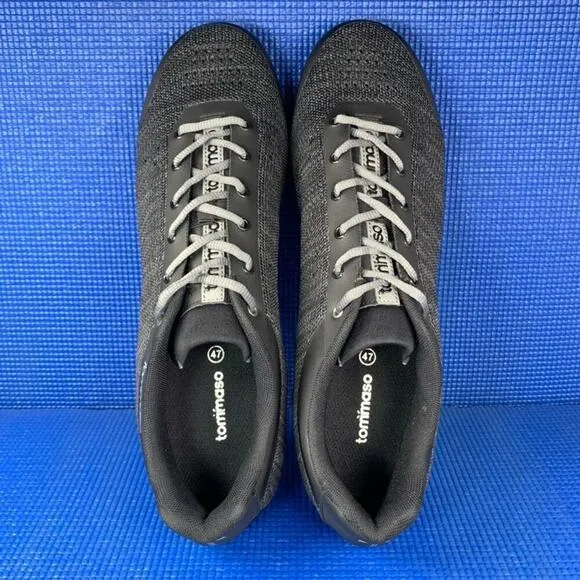 🔴 TOMMASO STRADA ARIA Men`s Size 13 Black Knit Athletic Cycling Shoes