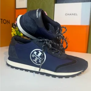 🆕 TORY🎍BURCH Unisex Navy Vintage Nylon Lightweight Training Sneakers ❤️Size:6❤️