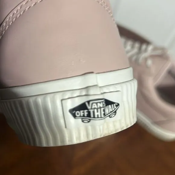 🔥 VANS OLD SKOOL All Leather Lace Up Sneakers - Mauve  - Women Sz 9 - PERFECT