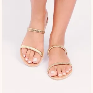 100% AUTH NIB SAITA VACHETTA ANCIENT GREEK SANDALS sz 38 EU/ US 7 ORG $380   TAX