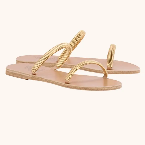 100% AUTH NIB SAITA VACHETTA ANCIENT GREEK SANDALS sz 38 EU/ US 7 ORG $380   TAX