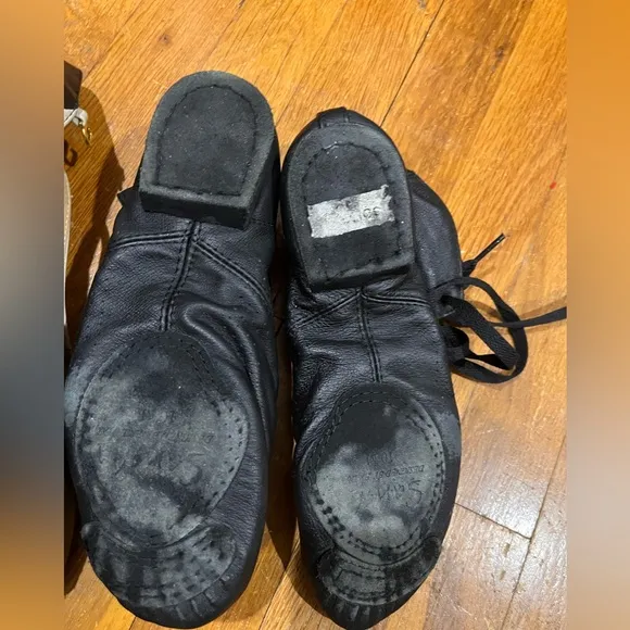 3 pairs of black dance shoes
