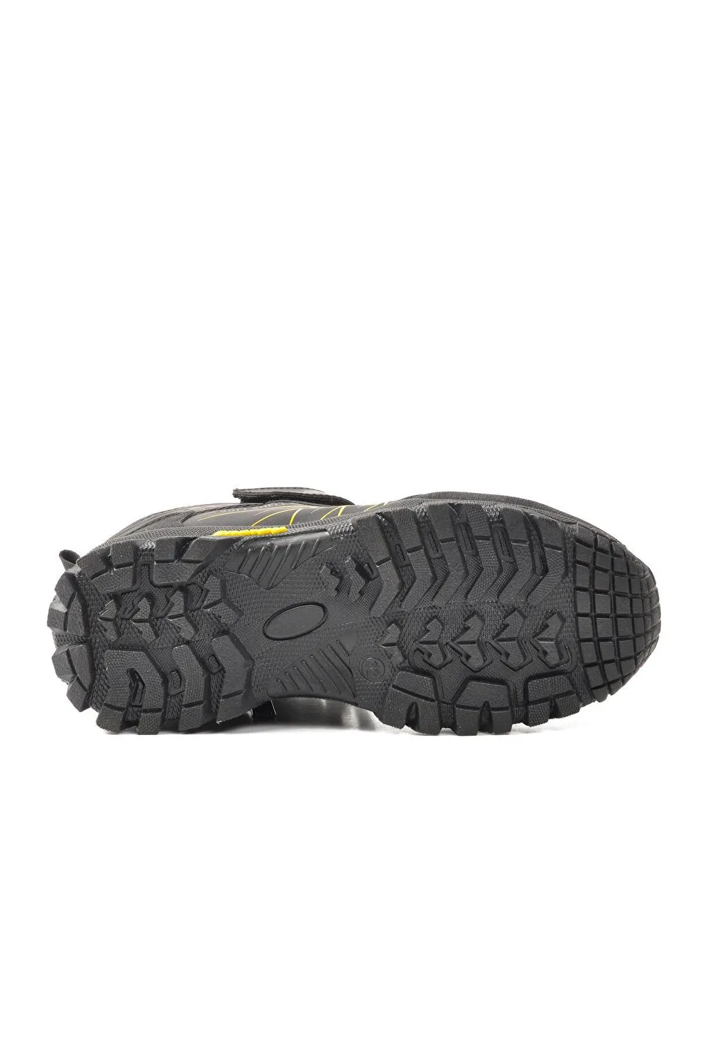 437-F Black-Yellow Children's Outdoor Boots with Fur Inside