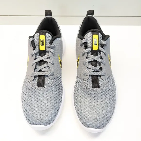 6Y Nike Roshe Golf G Junior Lace Up Grey Yellow 909250-012 Spikeless shoes