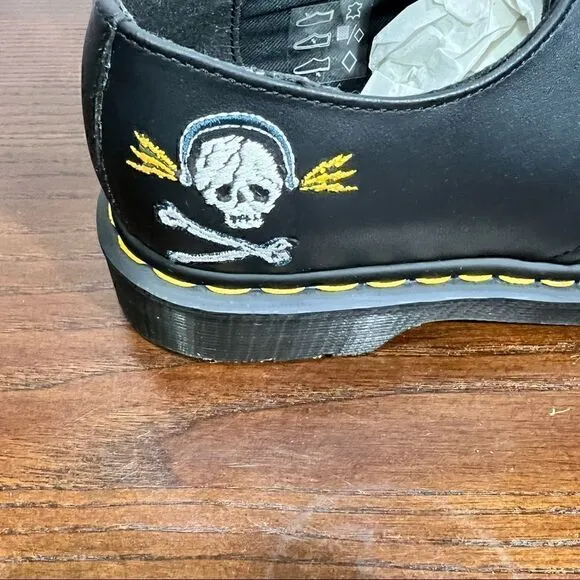 7 DOC MARTENS 1461 SOUVENIR EMBROIDERED LEATHER SHOES NIB