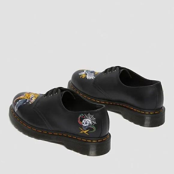 7 DOC MARTENS 1461 SOUVENIR EMBROIDERED LEATHER SHOES NIB