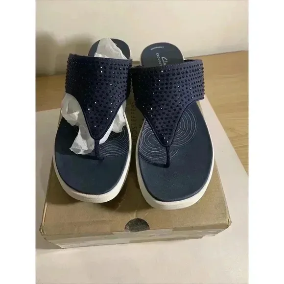 996. NEW! Clarks-Drift Jaunt Navy/US 10 Womens