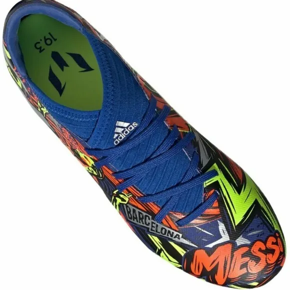 aAdidas Lionel Messi 19.2 Male Boy 5.5 Soccer Graphic Design Turf Soccer Cleats