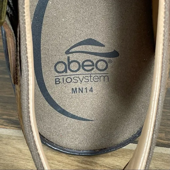 Abeo BIO System Brandon Men's Sz 14 Shoes Brown Leather Neutral Fisherman Sandal