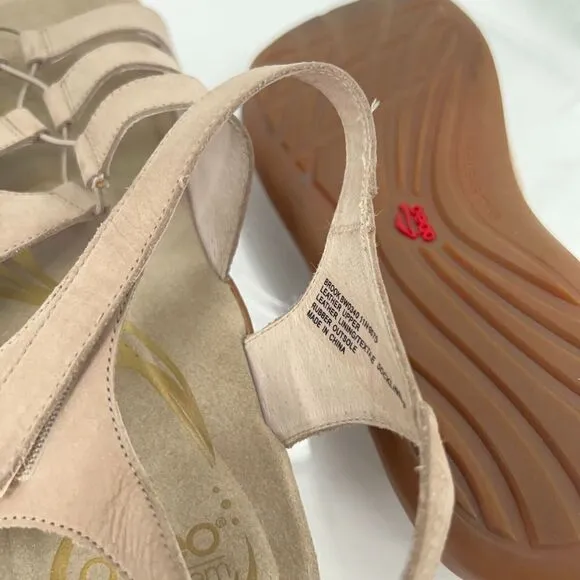 ABEO B.I.O. System Brook Sandals Women's 11 Neutral Taupe Nubuck Gladiator Shoes