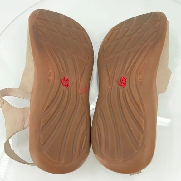 ABEO B.I.O. System Brook Sandals Women's 11 Neutral Taupe Nubuck Gladiator Shoes