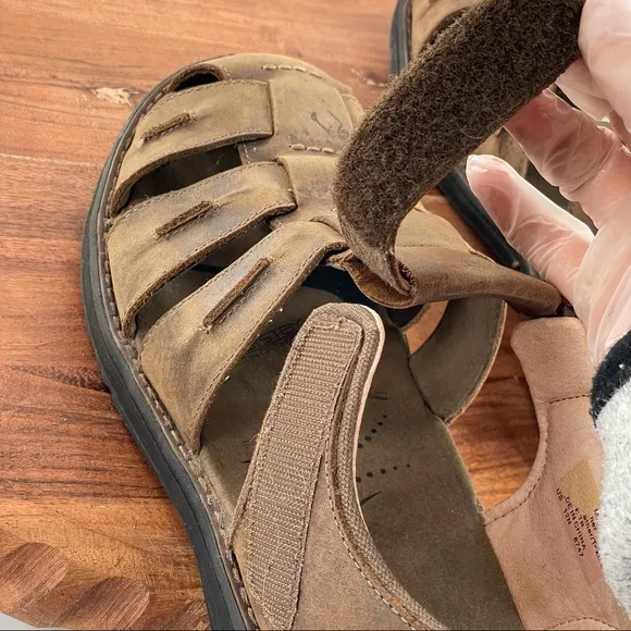 ABEO Men's Brandon Neutral Dark Brown sandals size 12