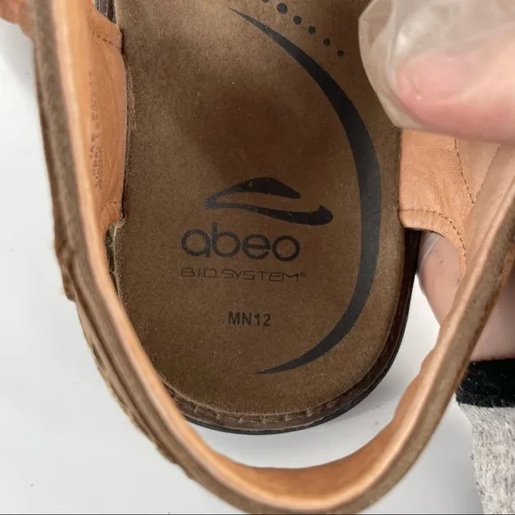 ABEO Men's Brandon Neutral Dark Brown sandals size 12