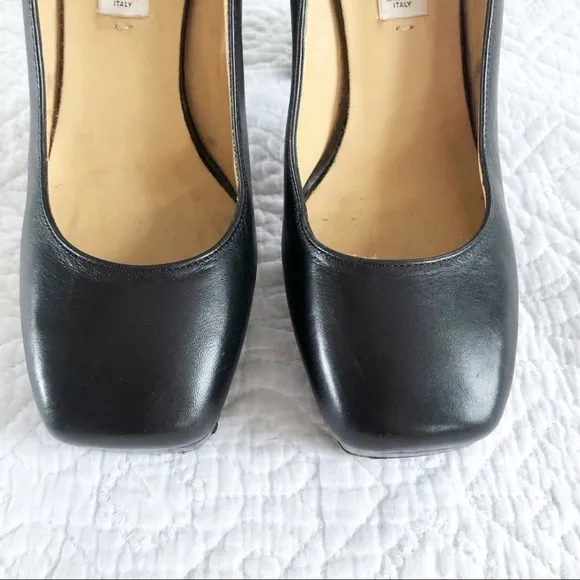Acne Studios Black Square Toe Platform 4” High Heels