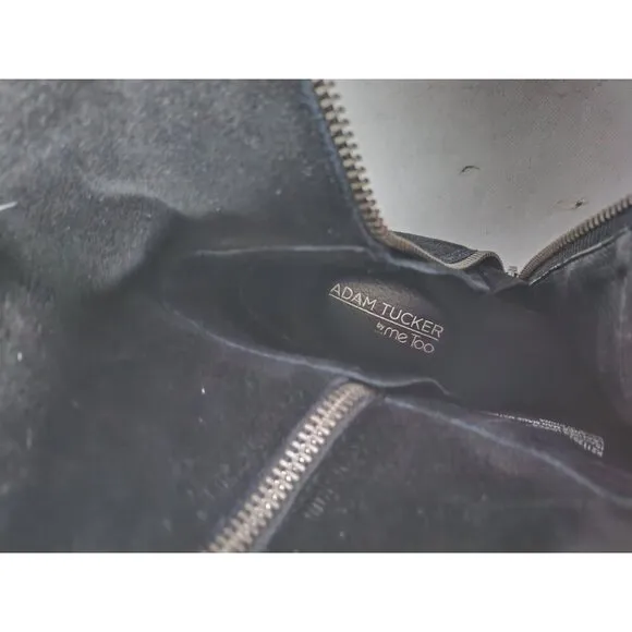 Adam Tucker Womens Isadora Booties Size 9 Black Suede Leather Heeled Ankle Shoes