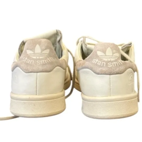 Adida Men's Stan Smith White Leather Sneakers White Low Top Size  9