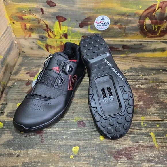 Adidas 5.10 Kestrel Pro Boa Black Red  BC0635 Cycling Bike Shoes Men Sz 8 New