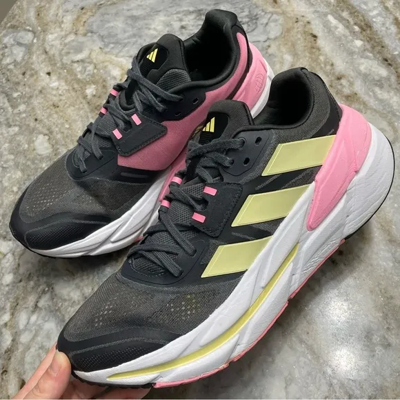 adidas Adistar CS Running  Performance Shoes Greyfive/Almostyellow/Beampink W 11
