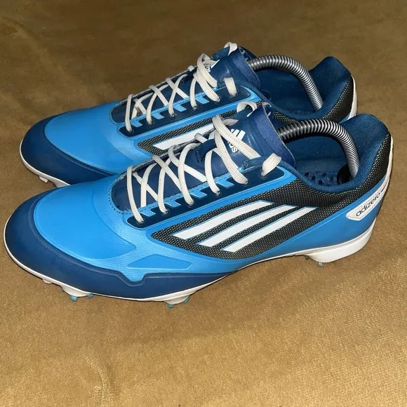 Adidas Adizero Light One Golf Shoes Blue White Cleats Size 10.5 Lace Up Q46944