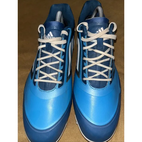 Adidas Adizero Light One Golf Shoes Blue White Cleats Size 10.5 Lace Up Q46944