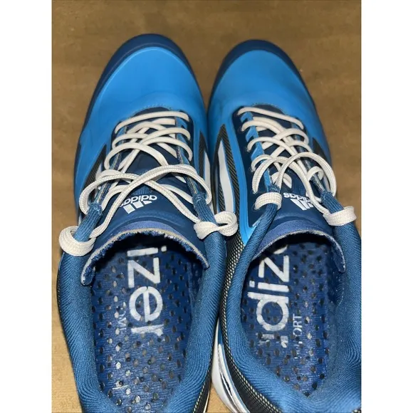 Adidas Adizero Light One Golf Shoes Blue White Cleats Size 10.5 Lace Up Q46944