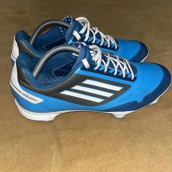 Adidas Adizero Light One Golf Shoes Blue White Cleats Size 10.5 Lace Up Q46944