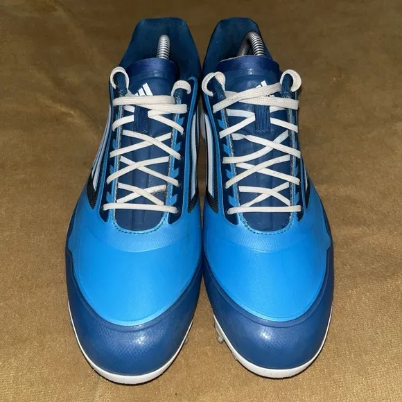 Adidas Adizero Light One Golf Shoes Blue White Cleats Size 10.5 Lace Up Q46944
