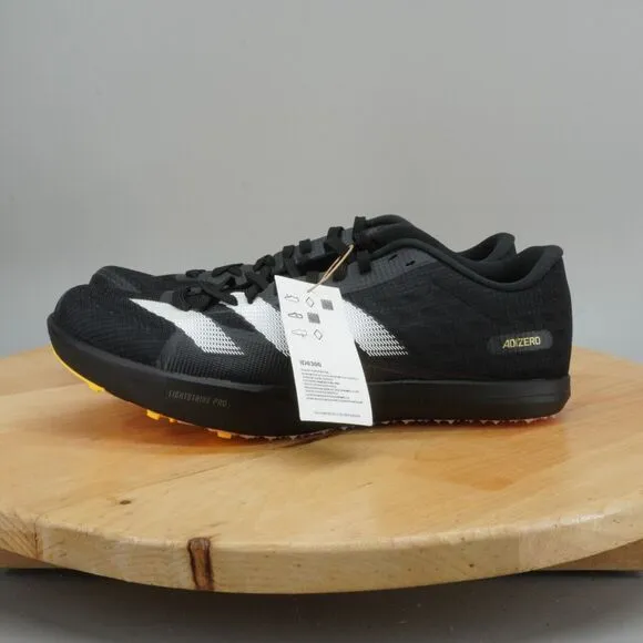 adidas Adizero LJ Long Jump Mens Size 9.5 Track Shoes Spikes Black White NEW