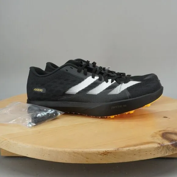 adidas Adizero LJ Long Jump Mens Size 9.5 Track Shoes Spikes Black White NEW