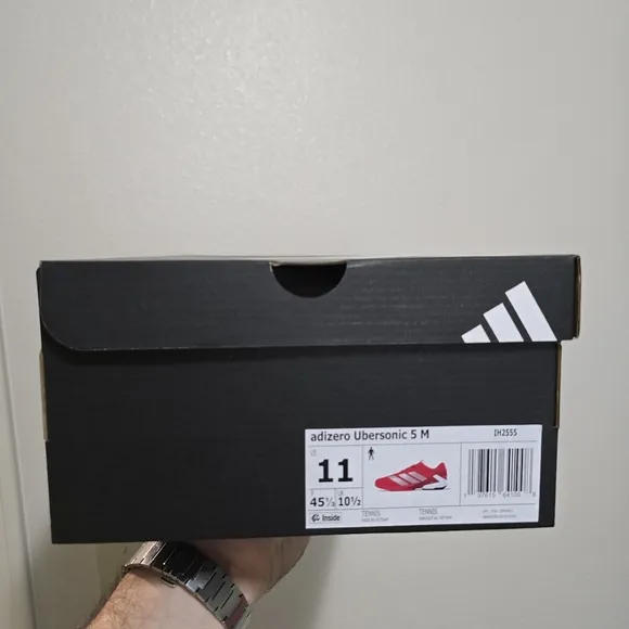 adidas AdiZero Ubersonic 5 Men All Court Tennis Shoes Sz 10.5, 11 IH2555 Red
