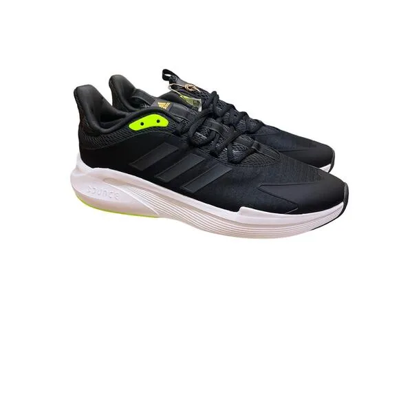 adidas Alphaedge Running Shoes Mens Size 12 IF7294 Core Black/Carbon/Lucid Lemon