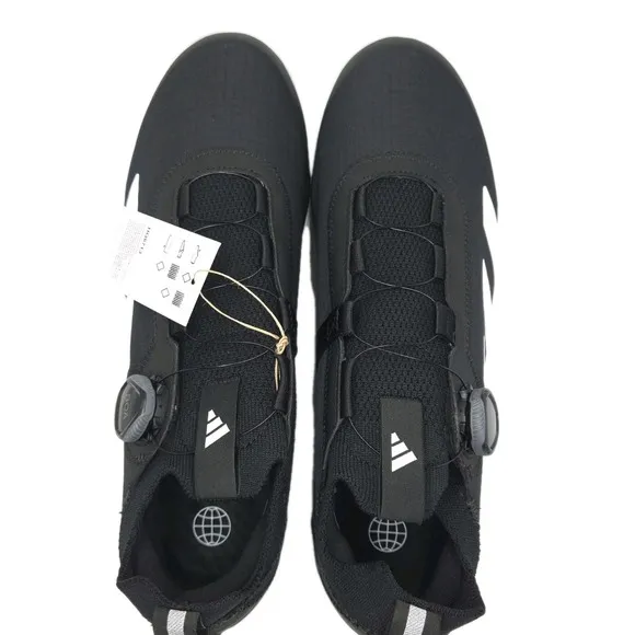 adidas &quot;The Road&quot; BOA Low Cycling Shoes Black/White HQ6713 Men's 10.5