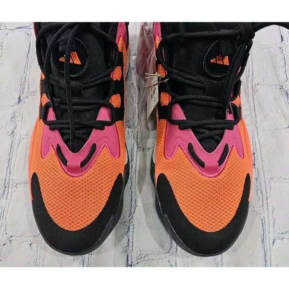 Adidas BYW Select Orange Black Pink Basketball Shoes IG4936 MENS SIZE 18