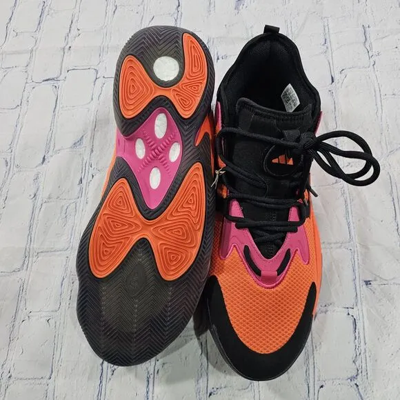 Adidas BYW Select Orange Black Pink Basketball Shoes IG4936 MENS SIZE 18