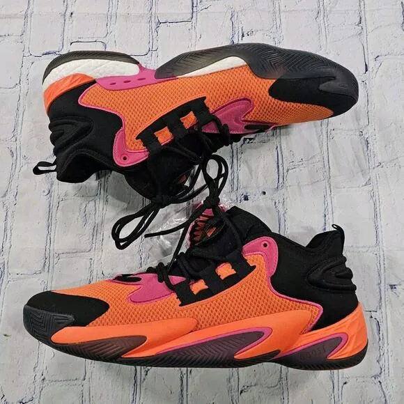 Adidas BYW Select Orange Black Pink Basketball Shoes IG4936 MENS SIZE 18