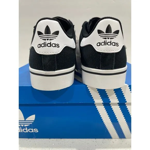 Adidas Campus Vulc J Retro Black White Sz Kids 4.5, Women Sz 6 New Sneakers