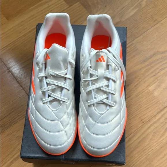 adidas Copa Pure 3 Firm Ground Soccer Cleats White and Orange 4.5