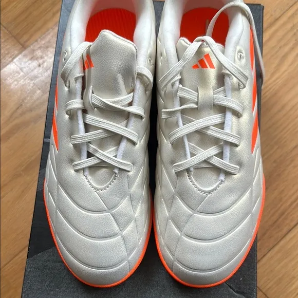 adidas Copa Pure 3 Firm Ground Soccer Cleats White and Orange 4.5
