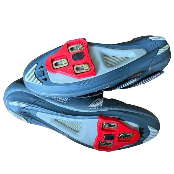 ADIDAS Cycling Shoes gray straps racing USA 10 EUR0 42 2/3 UK 8 1/2 athletic
