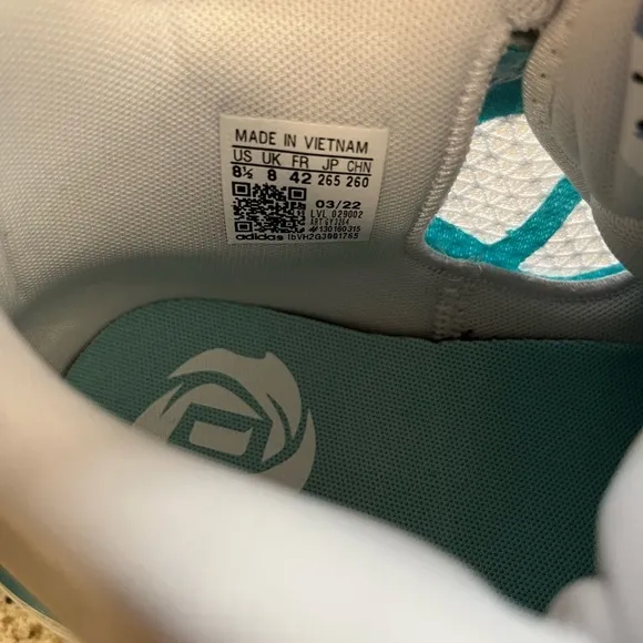 Adidas D Rose Son of Chi Christmas Basketball Shoes White Aqua