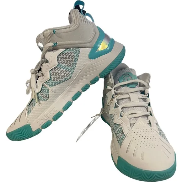 Adidas D Rose Son of Chi Christmas Basketball Shoes White Aqua