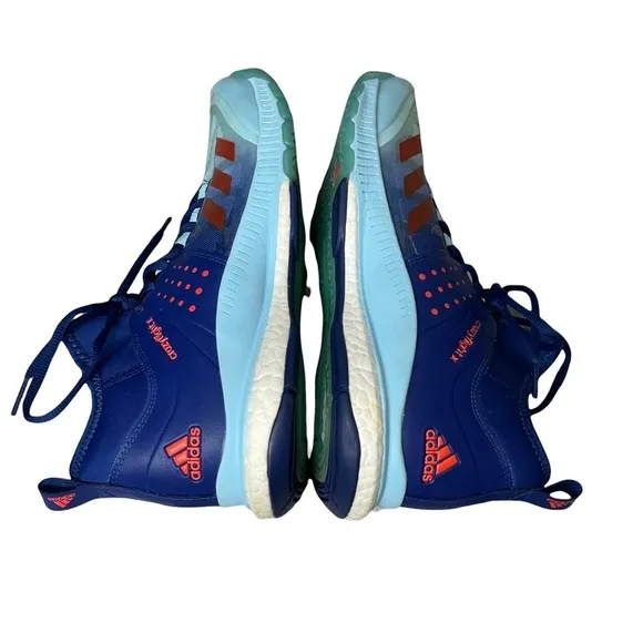 Adidas Damen Crazyflight X Mid Blue Sneakers Size 8.5