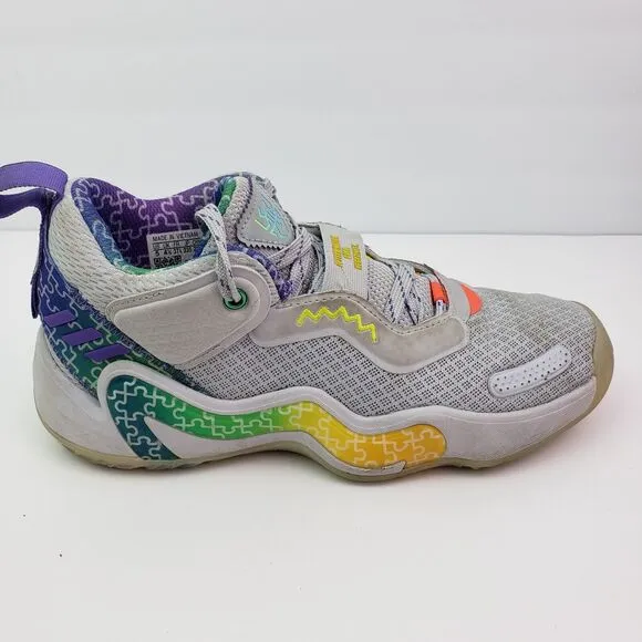 Adidas D.O.N. Issue 3 Autism Speaks Awareness Boys Size 5Y Basketball Shoes