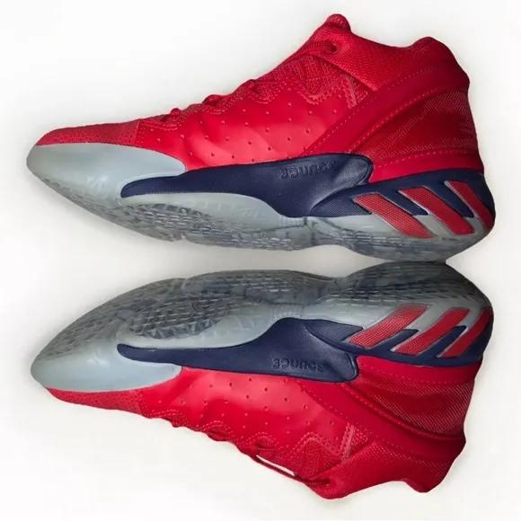 ADIDAS D.O.N. MARVEL ISSUE 2 SPIDER-MAN YOUTH SIZE 3 Scarlet Navy Gold Sneakers